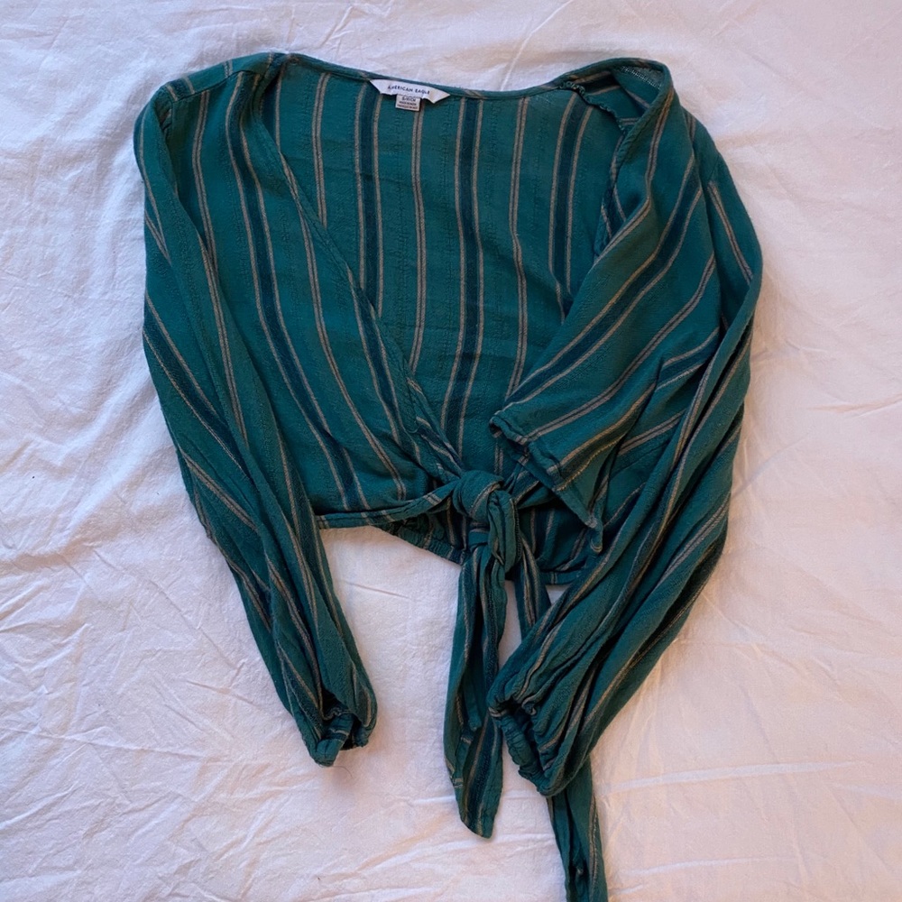 cropped tie half sleeve